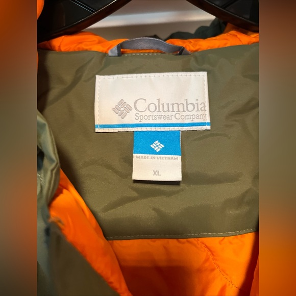Columbia Cedar Cliff Insulated Jacket Mens XL Stone Green Hood Waterproof Hunt - Picture 2 of 15